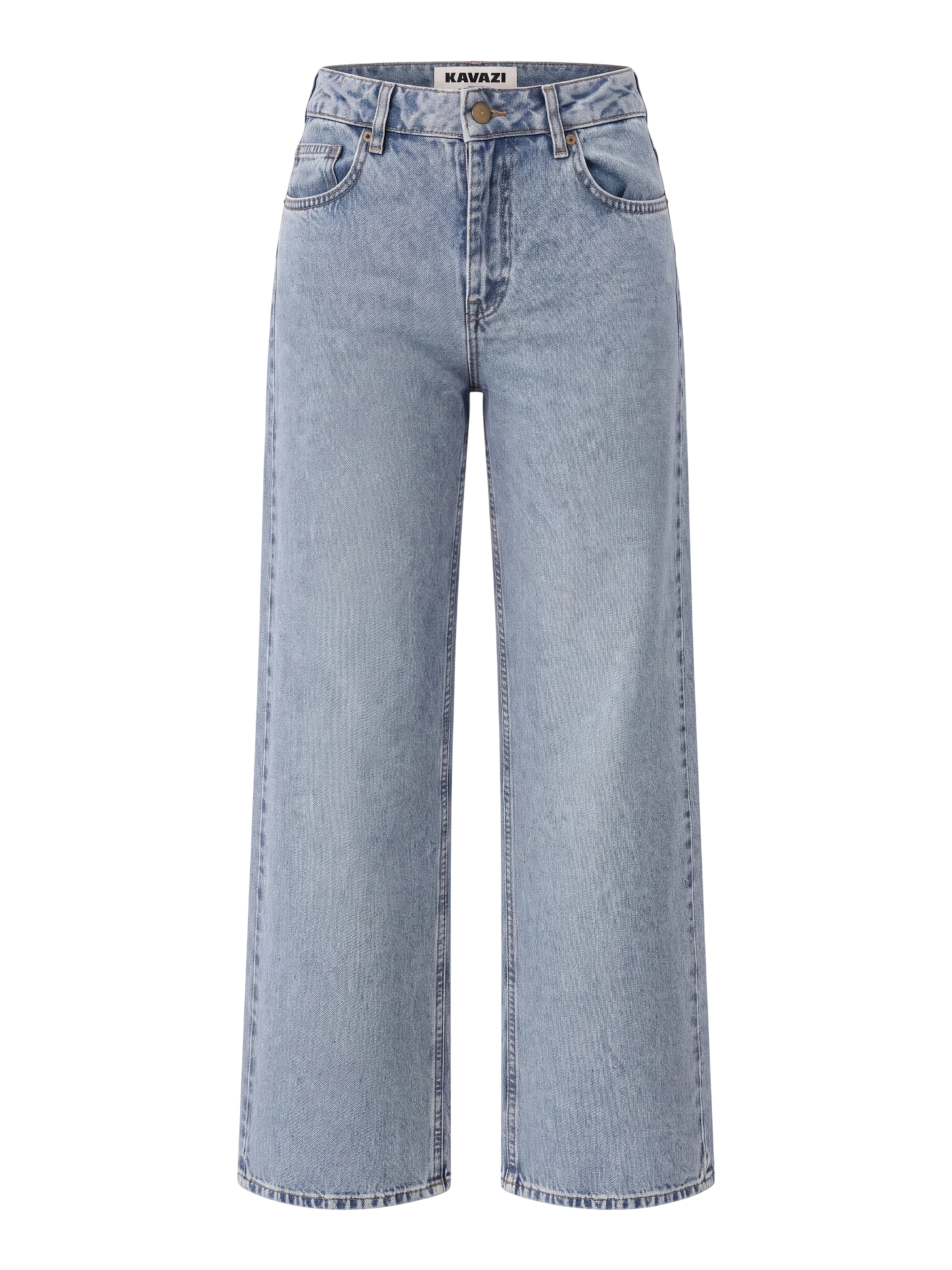 KAVAZI Wide leg Jeans in Blauw: voorkant