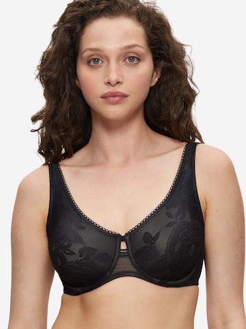 TRIUMPH Minimiser Minimizer 'Wild Rose Sensation' in Black: front