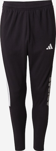 juoda ADIDAS SPORTSWEAR Prigludęs Sportinės kelnės 'TIRO': priekis