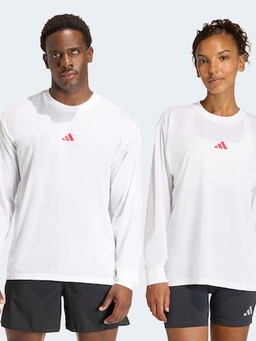 Felpa sportiva 'RUNHARD' di ADIDAS PERFORMANCE in bianco