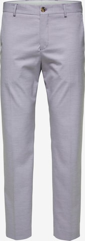 Coupe slim Pantalon à plis SELECTED HOMME en violet : devant