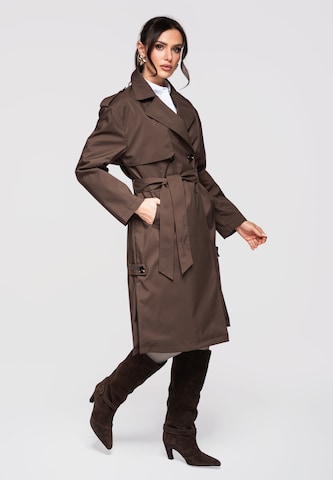 Manteau mi-saison 'OW-COLC-0117' Ombre en marron