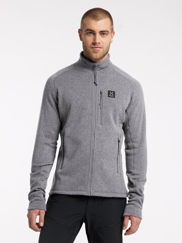 Haglöfs Athletic Fleece Jacket 'Risberg' in Grey: front