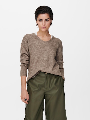 ONLY Sweater 'Camilla' in Brown: front