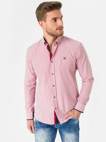 Jacey Quinn Regular Fit Hemd in Rot