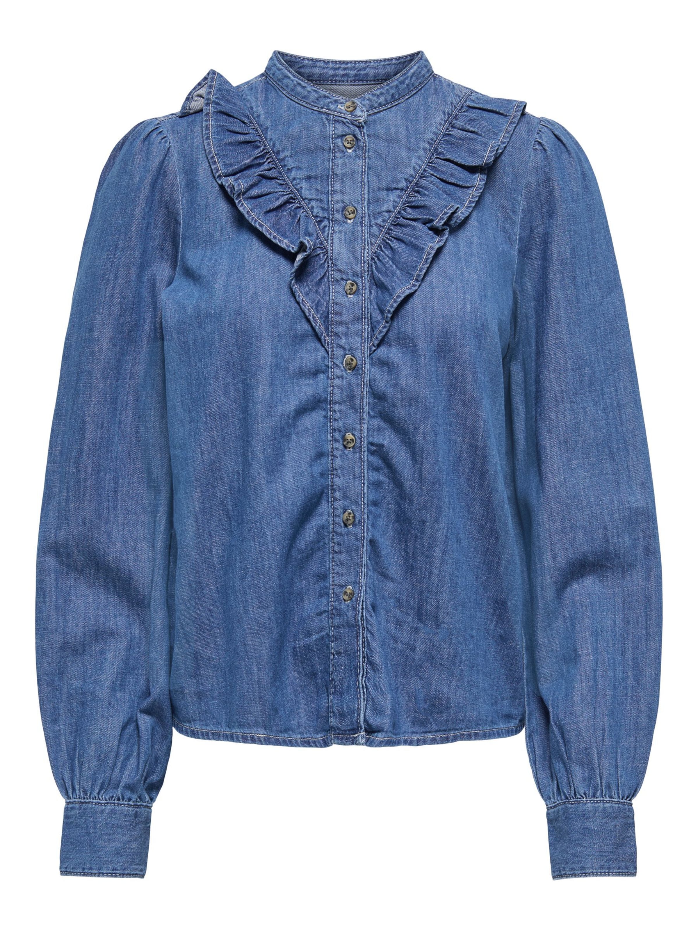 Only Petite Shirts i blå: forside