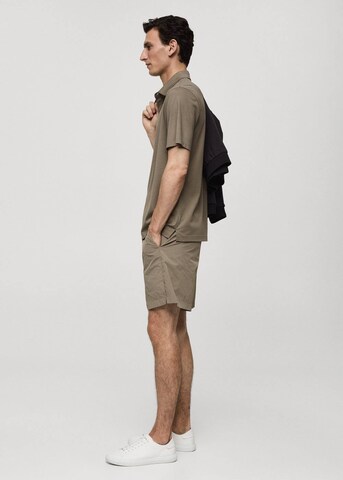 MANGO MAN Regular Pants 'Moon' in Green