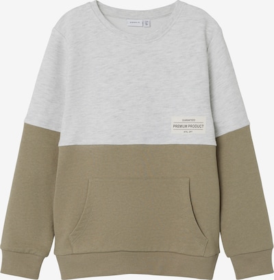 NAME IT Sweatshirt 'TAMINO' em bege / oliveira, Vista do produto