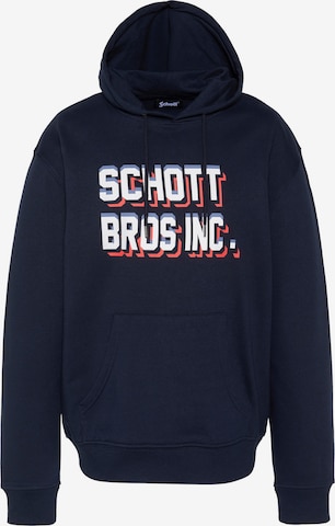 Schott NYC Sweatshirt in Blue: front