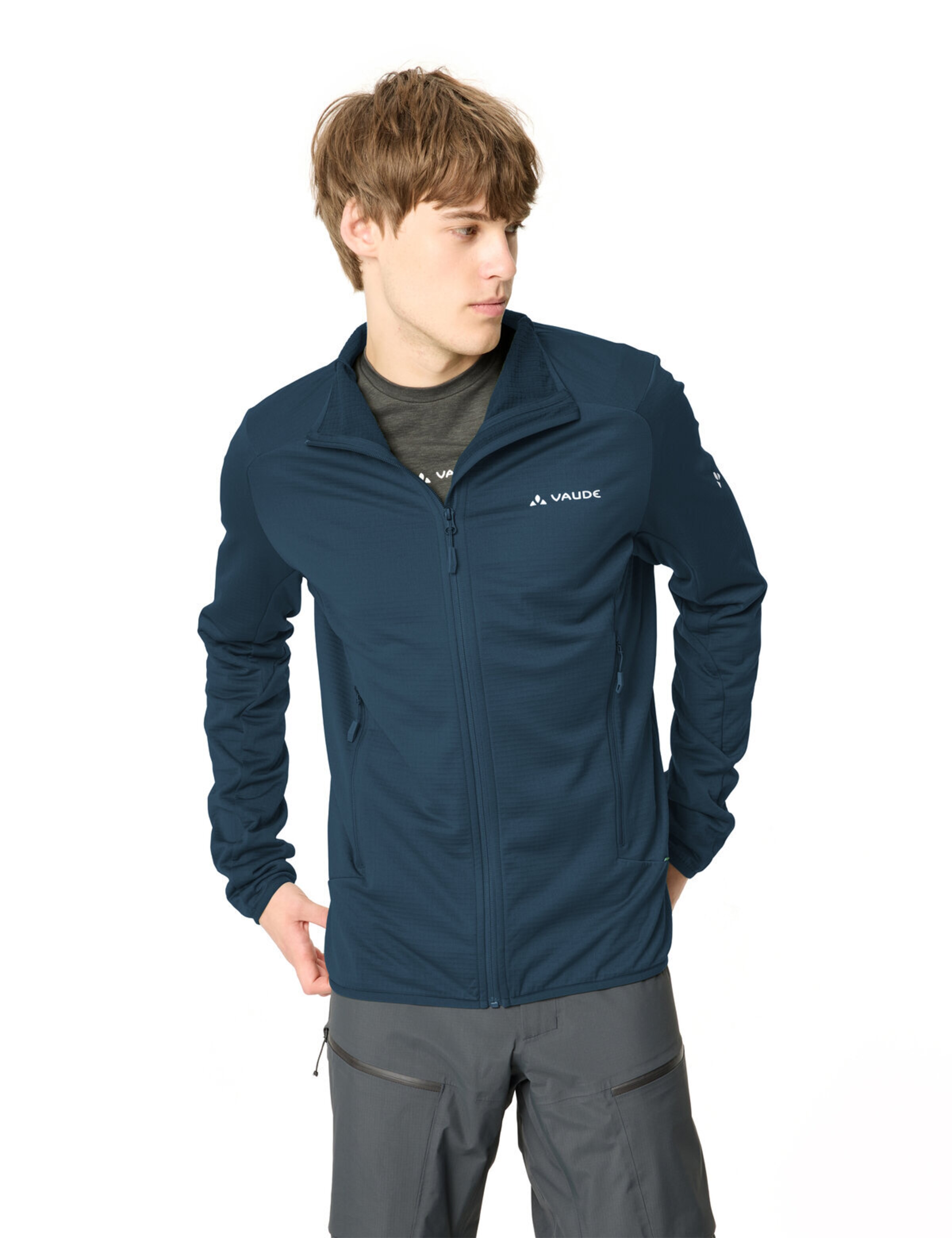 VAUDE Athletic fleece jacket 'Monviso II' in Blue
