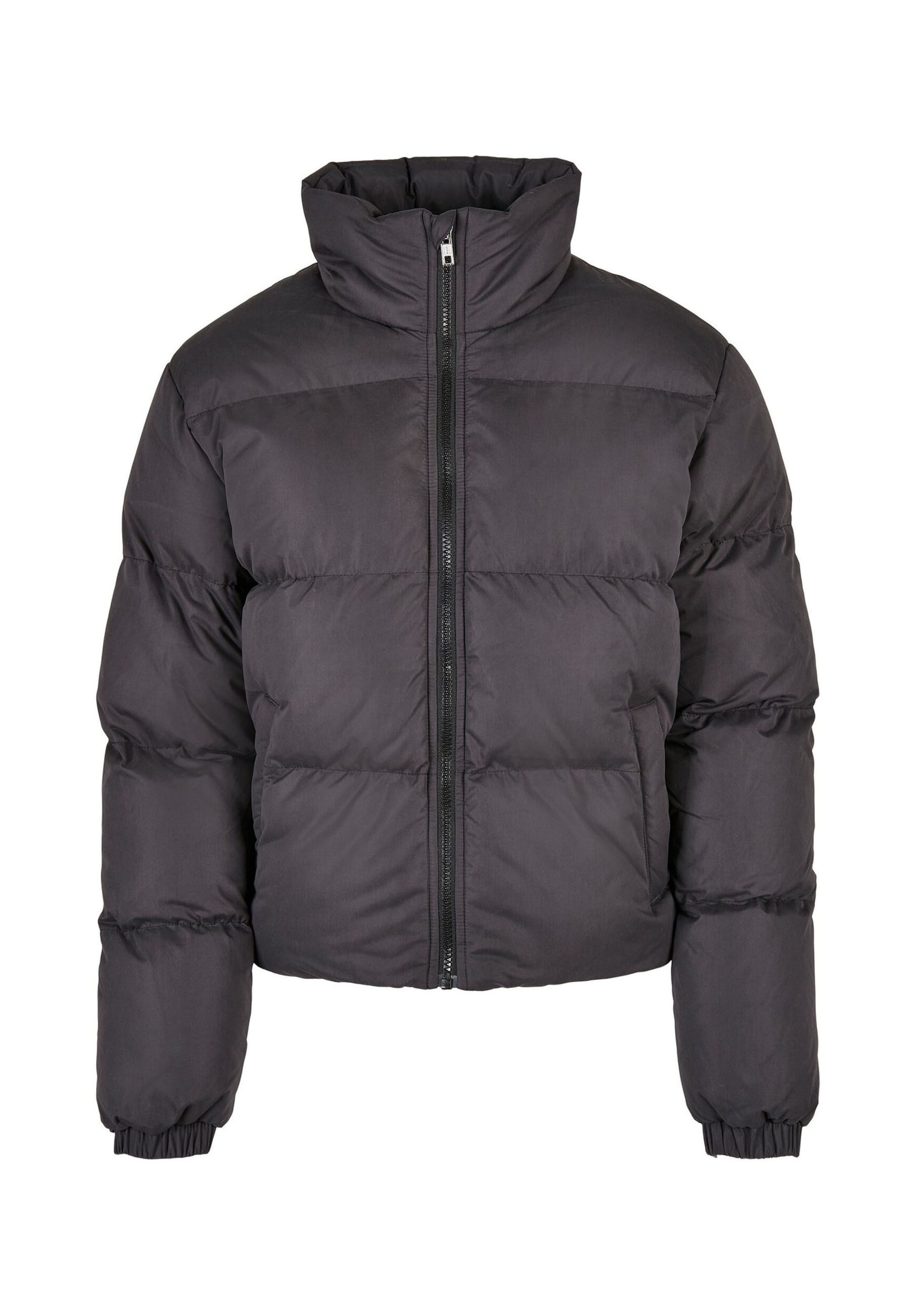 Urban Classics Winterjas in Zwart: voorkant