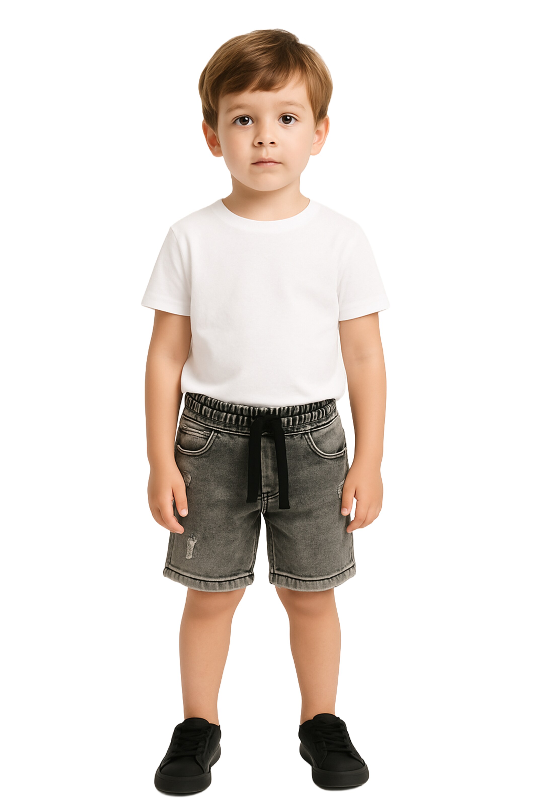 Panço Regular Shorts in Schwarz: Vorderseite