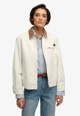 Superdry & Co Tussenjas in Wit: voorkant