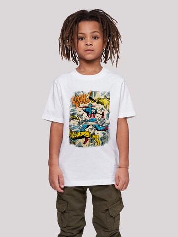 F4NT4STIC T-Shirt 'Marvel Captain America Spang' in Weiß: predná strana