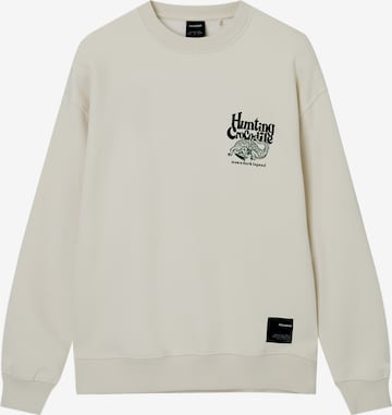 Pull&Bear Sweatshirt in Weiß: predná strana