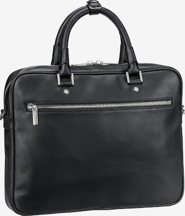 LEONHARD HEYDEN Document Bag 'Montreal' in Black: front