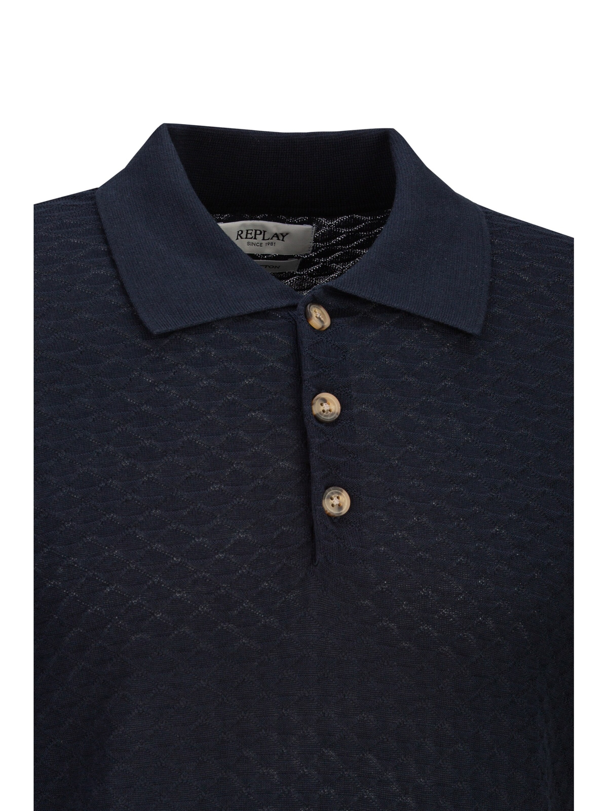 REPLAY Shirt 'Lasso' in Blauw
