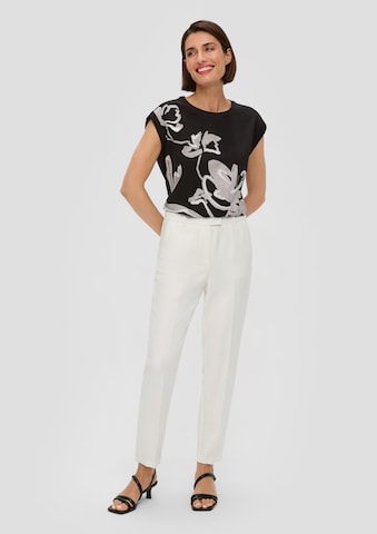 s.Oliver BLACK LABEL Tapered Trousers in White