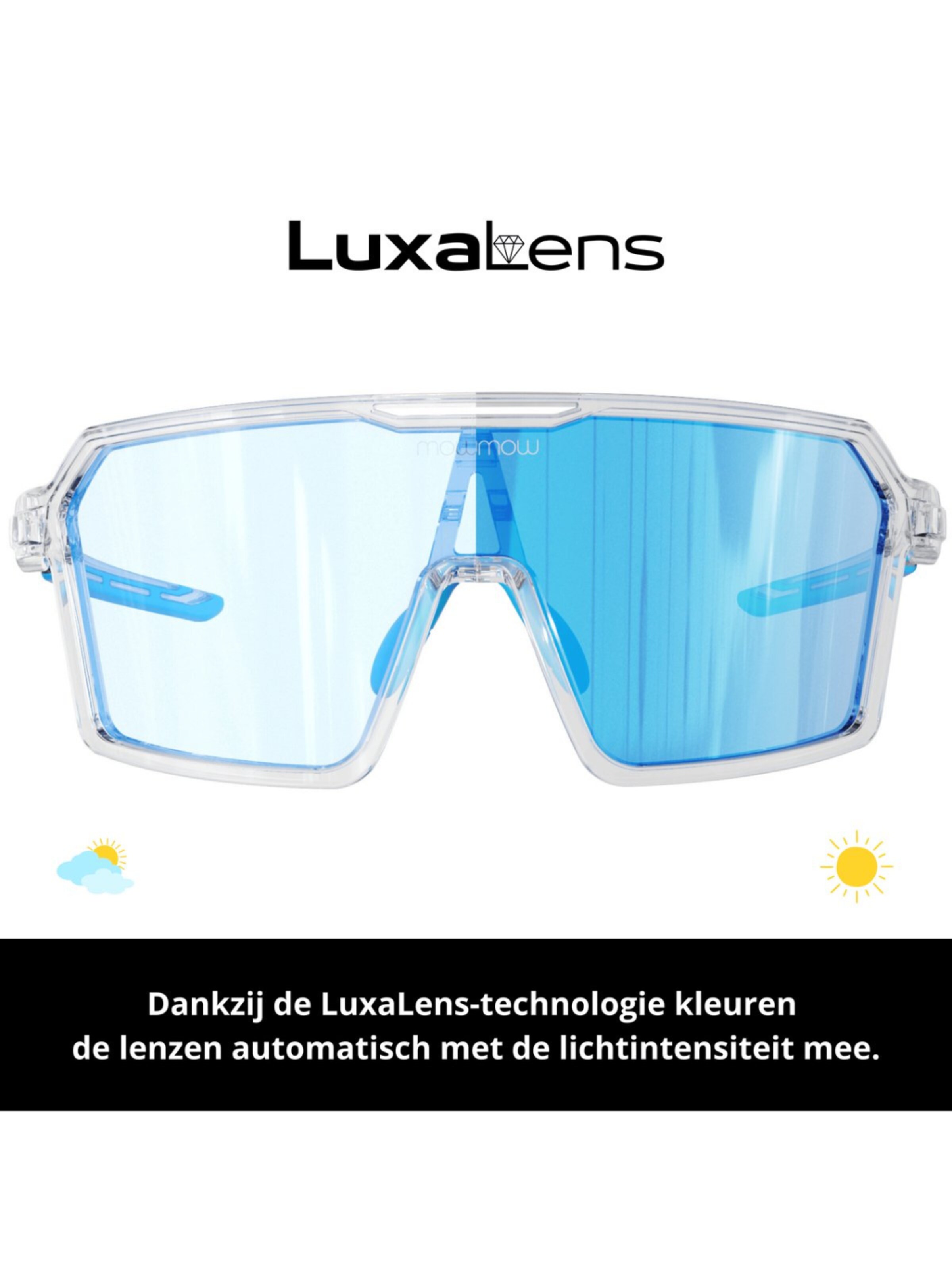 Occhiali da sole sportivi 'MowMow Wizard Sunglasses - Sports Glasses - Photochromic Lens - Men - Women' di Mowmow in blu