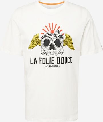 T-Shirt 'FOLIE' JACK & JONES en blanc : devant