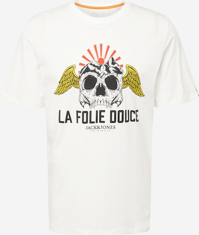 JACK & JONES T-Shirt 'FOLIE' en jaune / rouge / noir / blanc, Vue avec produit