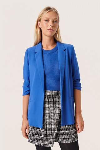 SOAKED IN LUXURY Blazer 'Shirley' in Blue: front