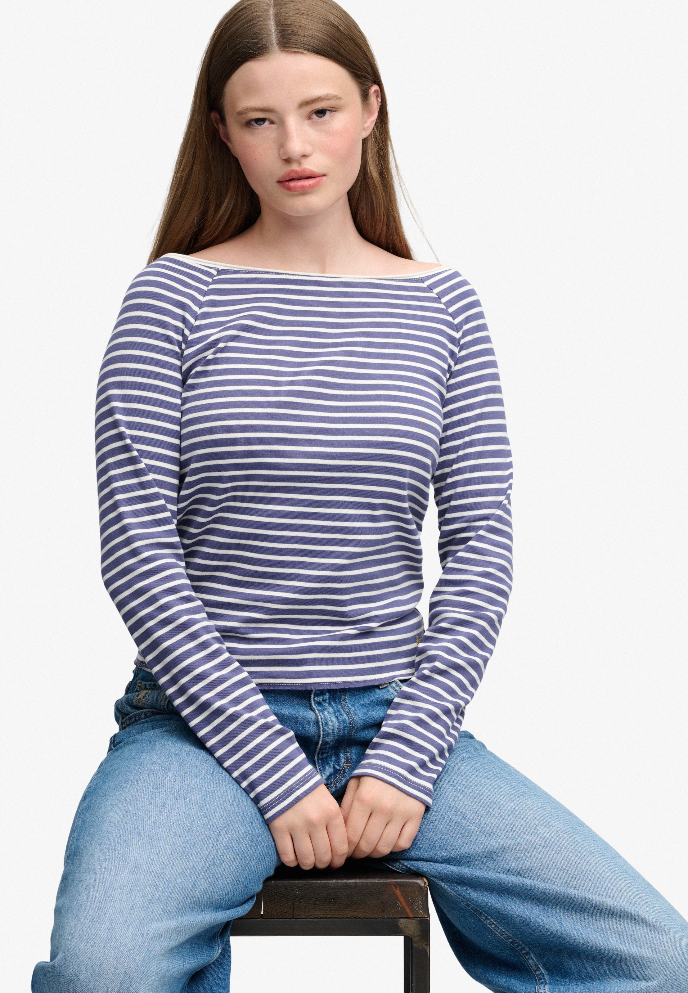 Superdry & Co Shirt 'Bardot' in Blue