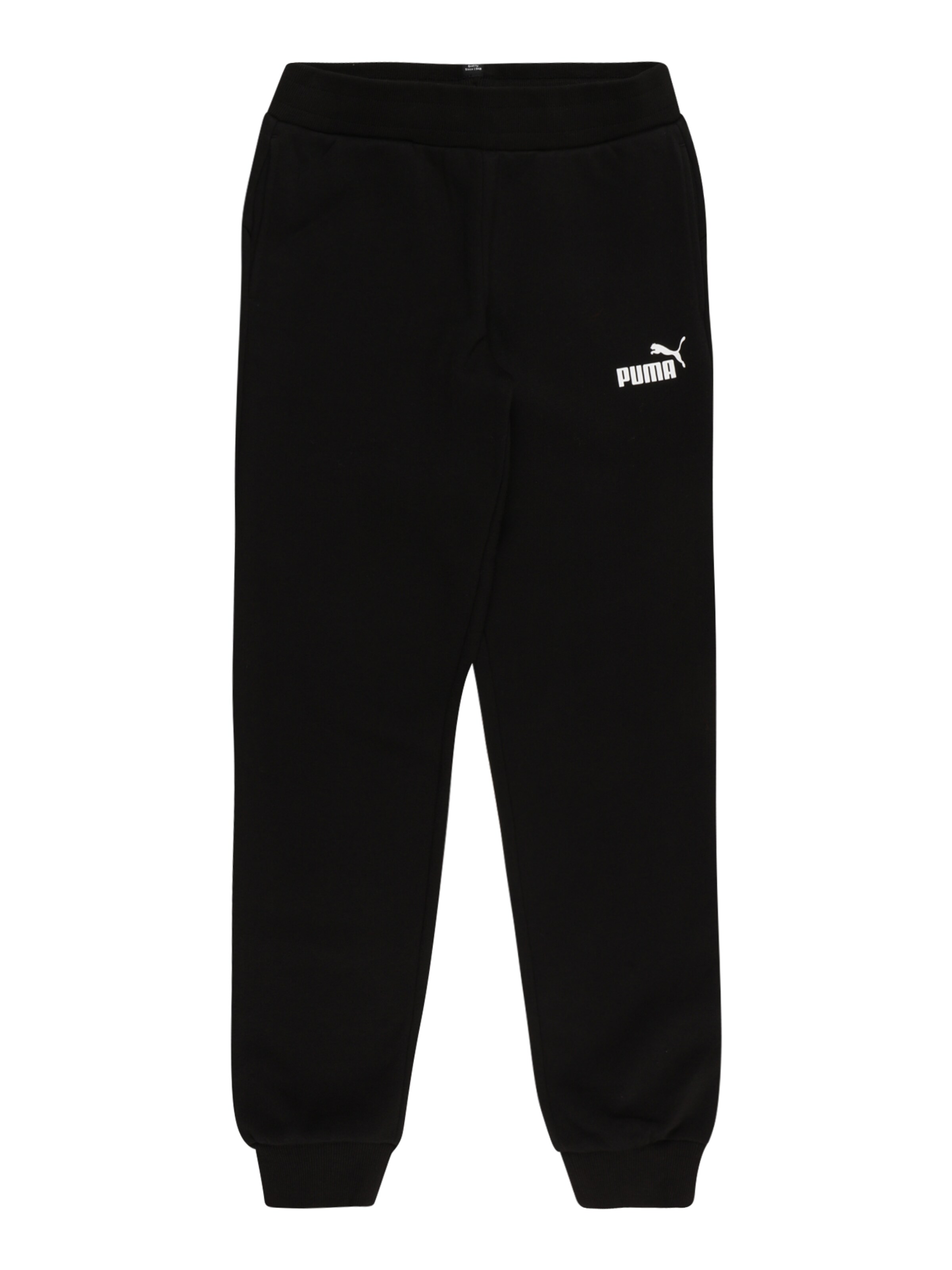 PUMA Tapered Sportbroek 'Essentials' in Zwart: voorkant
