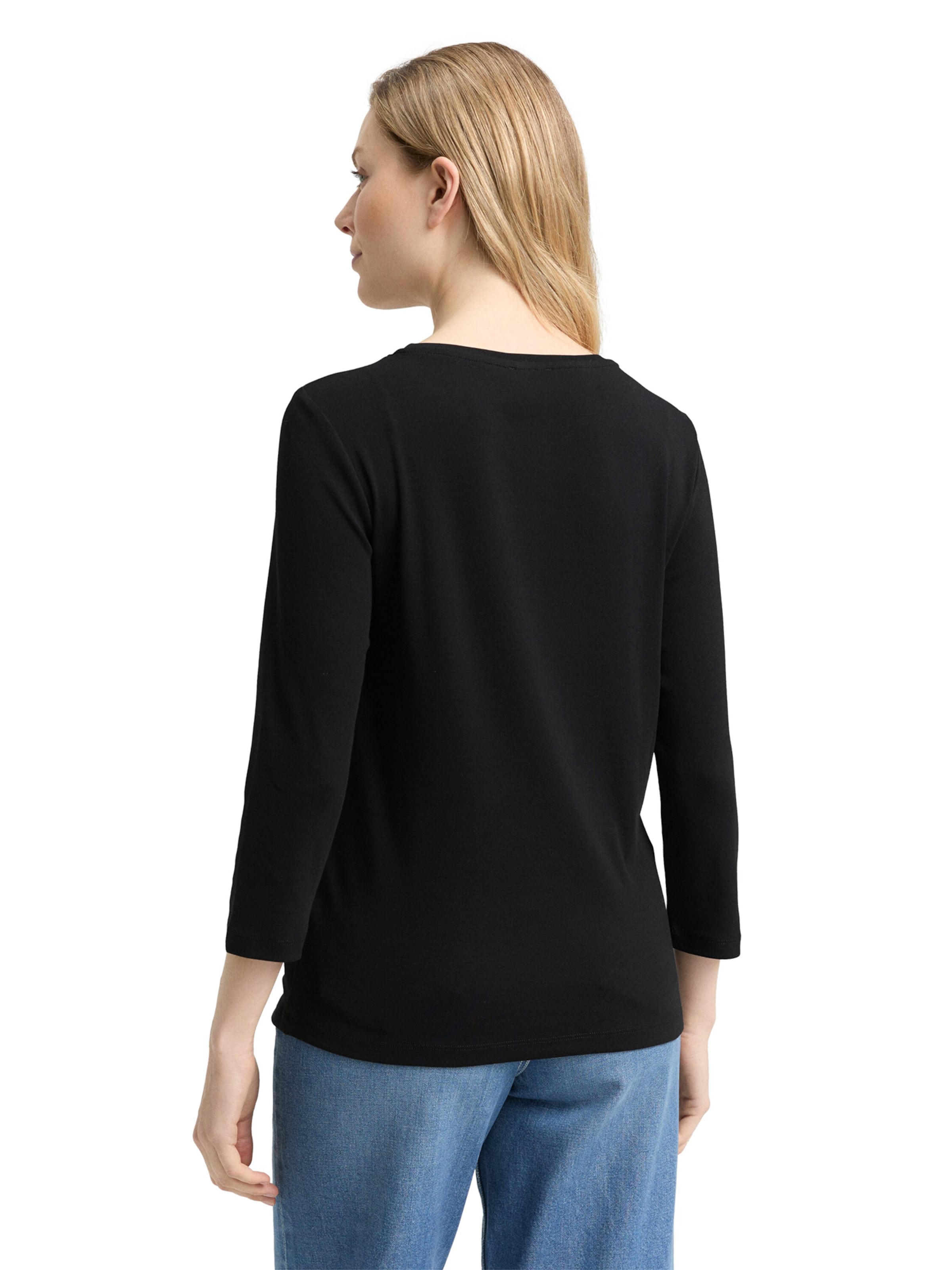 TOM TAILOR Shirt in Black