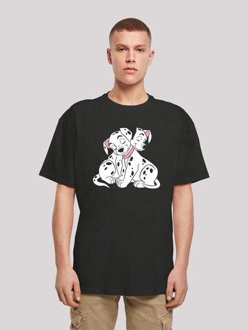 T-Shirt 'Disney 101 Dalmatians Puppy Love' F4NT4STIC en noir : devant