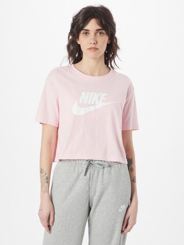 Nike Sportswear Тениска в розово: отпред