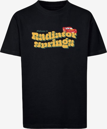 ABSOLUTE CULT Shirt 'Cars - Welcome To Radiator Springs' in Zwart: voorkant