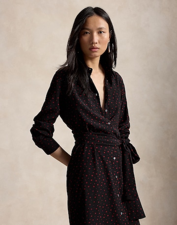Polo Ralph Lauren Shirt dress in Black: front