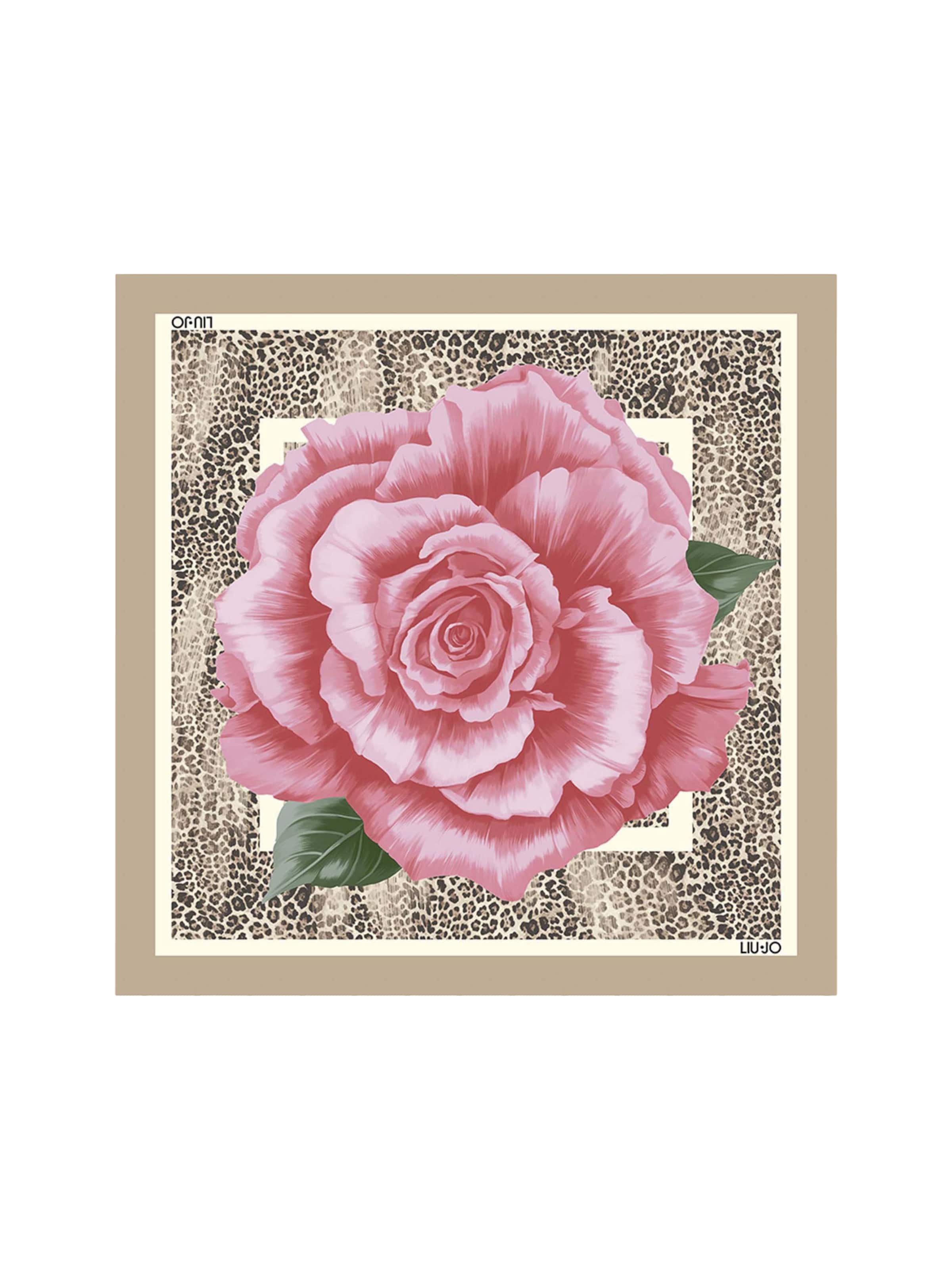 Foulard 'ECS FOULARD FLOWERS 70X70 2A6053 T2745' di Liu Jo in rosa: frontale