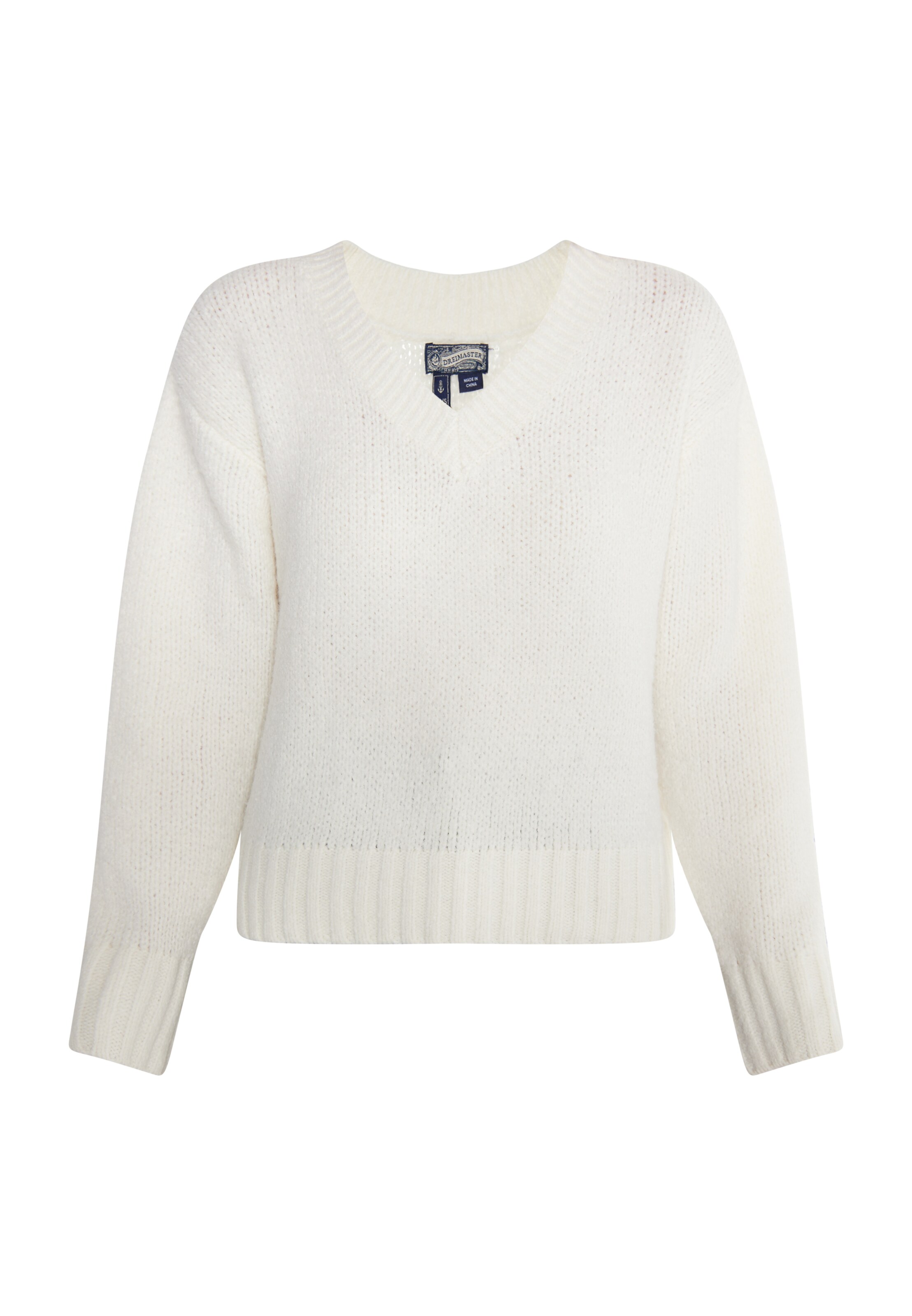 Pulover de la DreiMaster Vintage pe alb: față