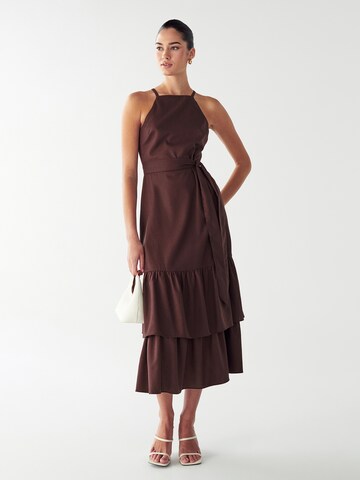 Willa Dress 'LOU TIERED' in Brown: front