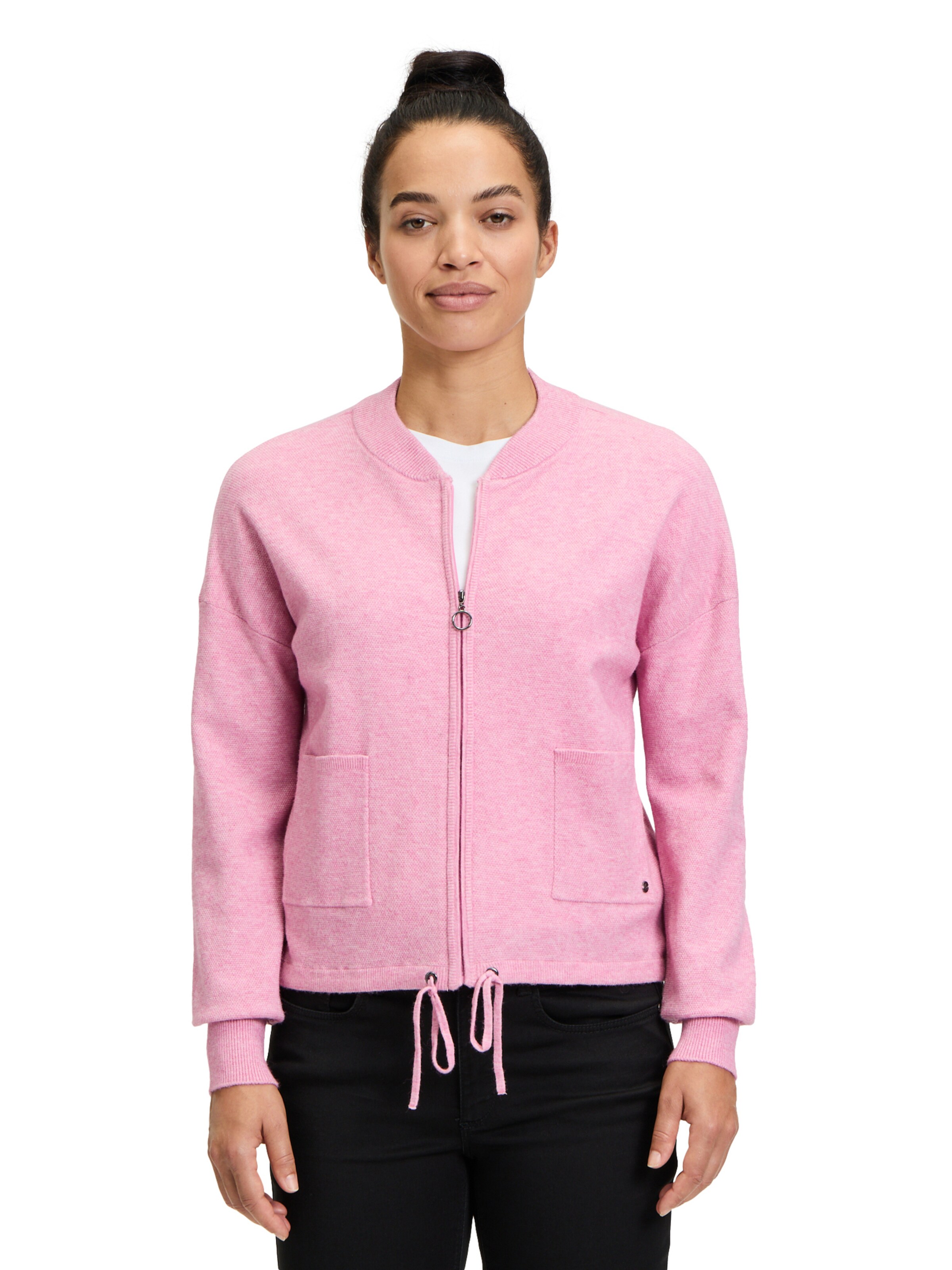 Betty & Co Knit Cardigan in Pink: front