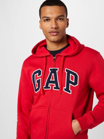 GAP Sweat jacket 'HERITAGE' in Red