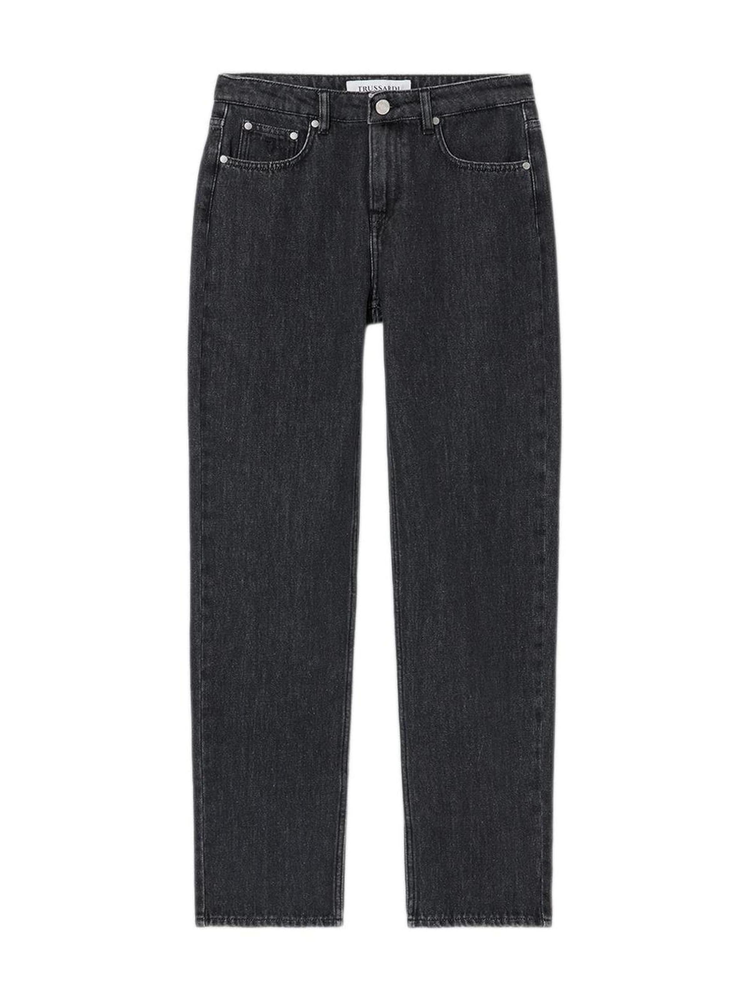 Trussardi Regular Jeans in Zwart: voorkant