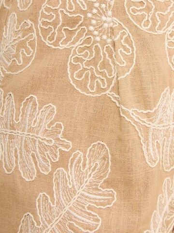 love & roses Loosefit Bandplooibroek 'Cornelli' in Beige