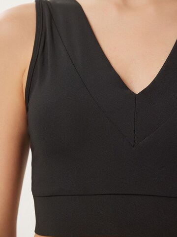 Bustier Soutien-gorge de sport Happiness İstanbul en noir