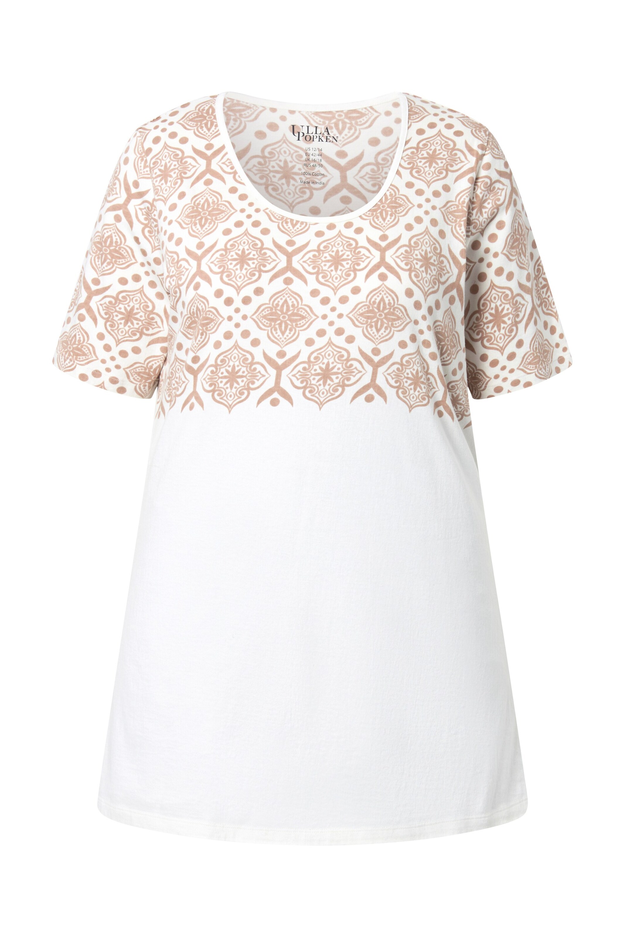 Ulla Popken Longshirt in Weiß: Vorderseite