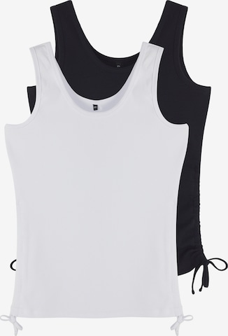 Haut Trendyol Curve en bleu : devant