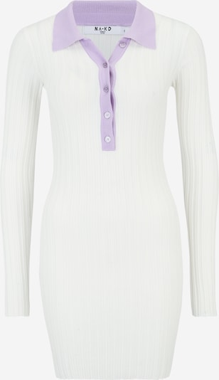 NA-KD Robes en maille en violet clair / blanc, Vue avec produit