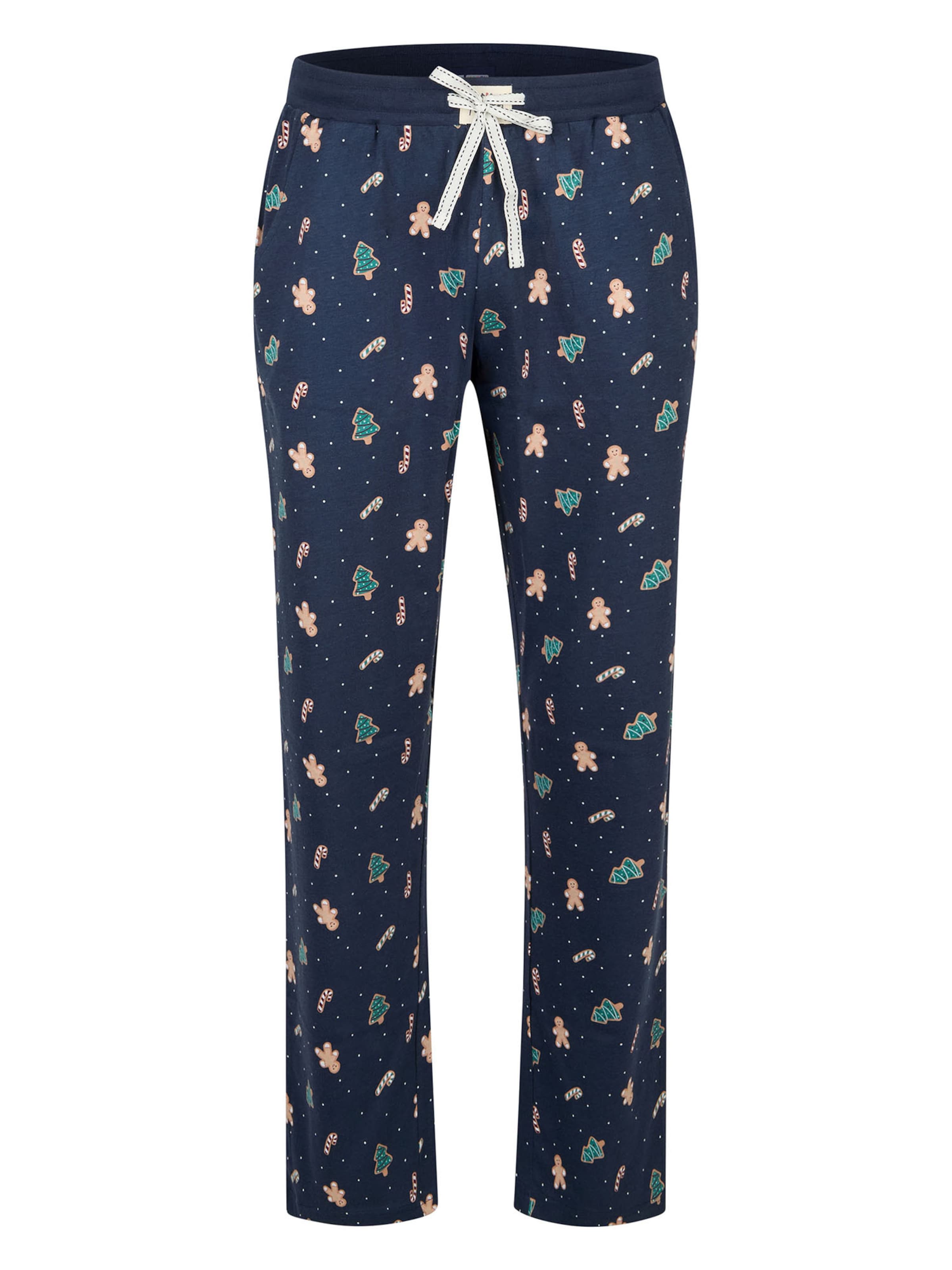 Pantalon de pyjama 'Christmas' Happy Shorts en bleu : devant