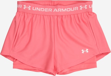 UNDER ARMOURregular Sportske hlače 'Tech Play Up 2n1' - roza boja: prednji dio