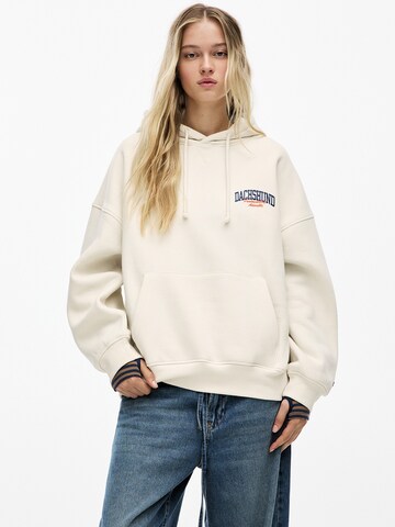 Pull&Bear Sweatshirt in Beige: voorkant