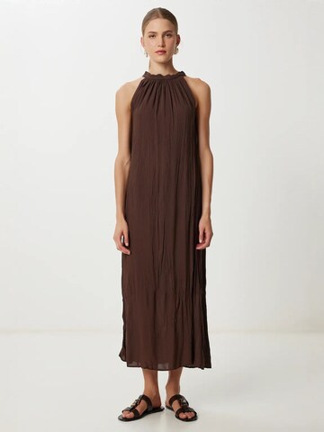 Robe 'Midi' Happiness İstanbul en marron : devant