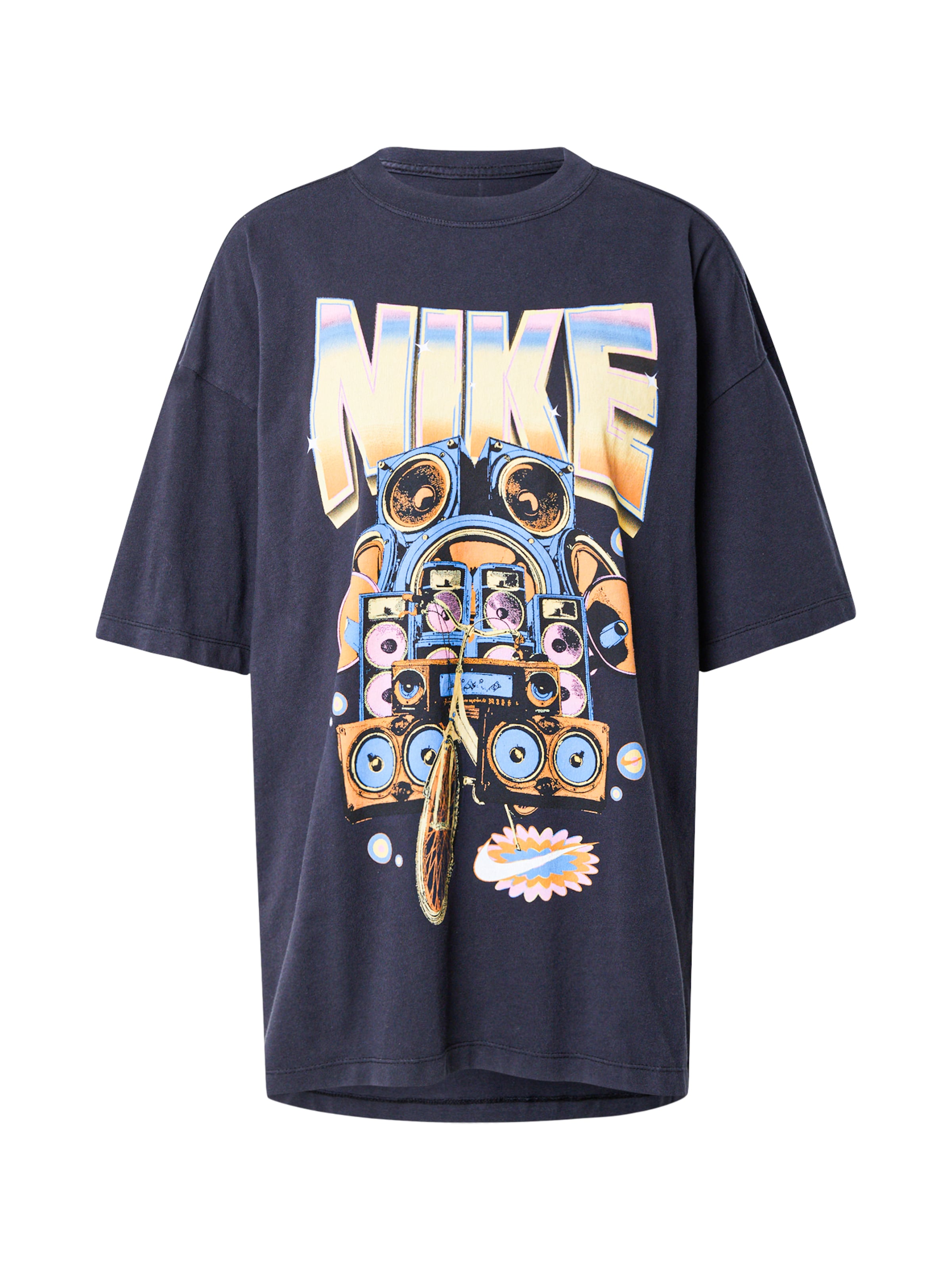 Nike Sportswear Póló - fekete: elől