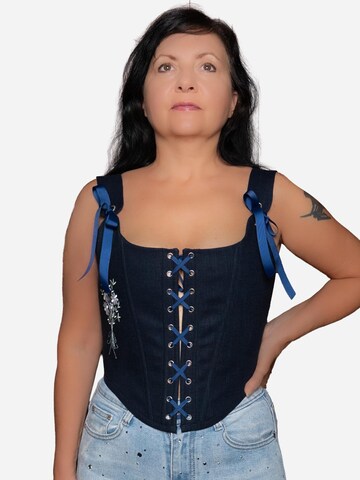 Corsetto 'Midnight Daisy Corset' di VIADALINNO in blu